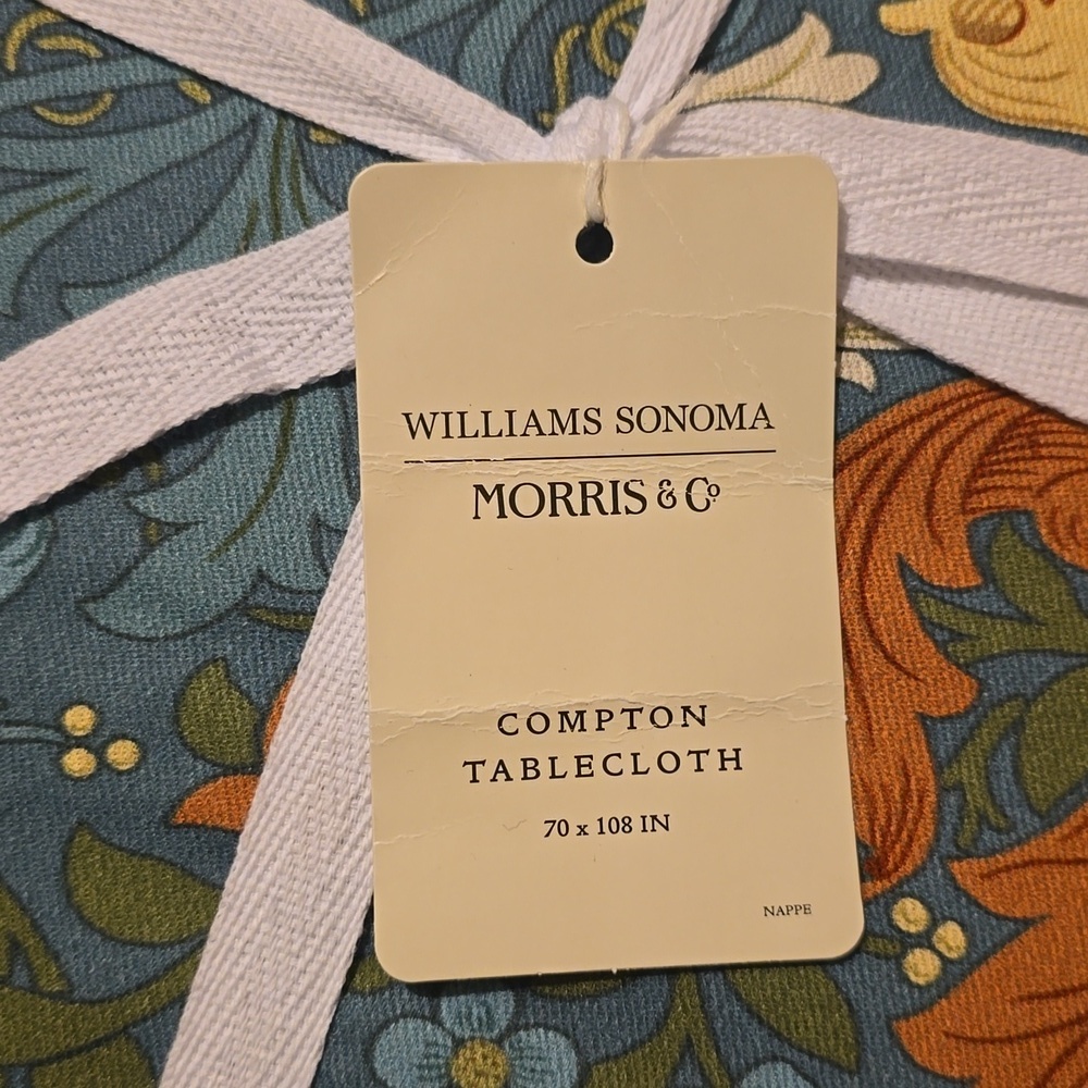 Williams Sonoma MORRIS & CO. Compton Tablecloth,Size 70×108 In, Retail $150.00US - Picture 4 of 15